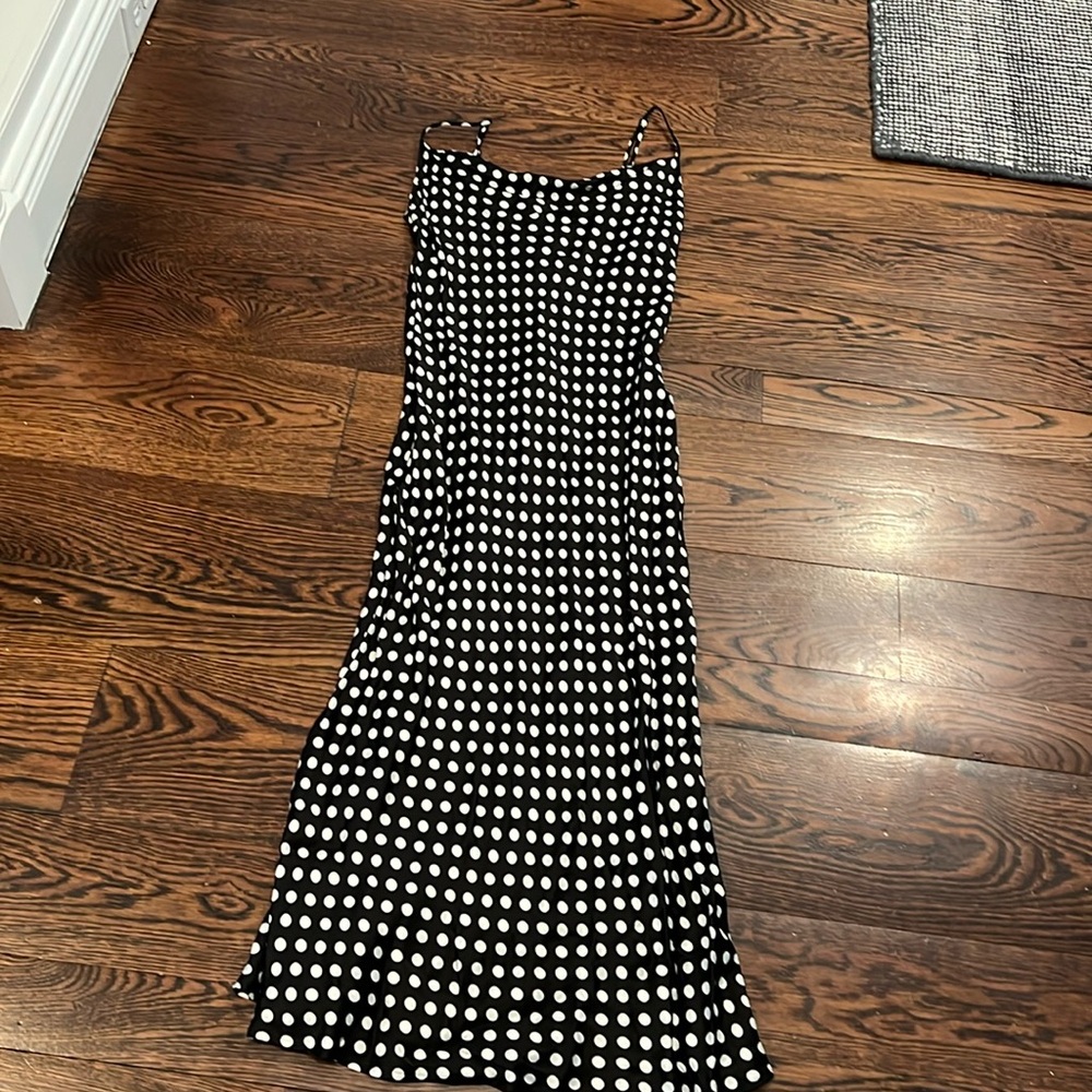 Polka dot slip dress